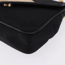CHANEL Matelasse Chain Shoulder Bag Satin Black Gold CC Auth 192082V-11