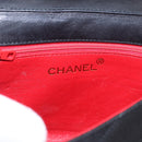 CHANEL Matelasse Chain Shoulder Bag Satin Black Gold CC Auth 192082V-16