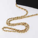 CHANEL Matelasse Chain Shoulder Bag Satin Black Gold CC Auth 192082V-7