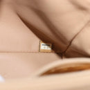 CHANEL Matelasse 25 Chain Shoulder Bag Cotton Beige Silver CC Auth 192083A-11