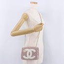 CHANEL Matelasse Chain Shoulder Bag Tweed Red Gold CC Auth 192084SAM-24