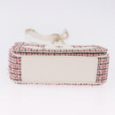 CHANEL Matelasse Chain Shoulder Bag Tweed Red Gold CC Auth 192084SAM-9