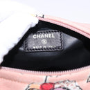 CHANEL Pouch Canvas Pink Gold CC Auth 192100A-17