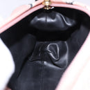 CHANEL Pouch Canvas Pink Gold CC Auth 192100A-18