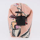 CHANEL Pouch Canvas Pink Gold CC Auth 192100A-4