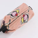 CHANEL Pouch Canvas Pink Gold CC Auth 192100A-5
