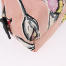 CHANEL Pouch Canvas Pink Gold CC Auth 192100A-7