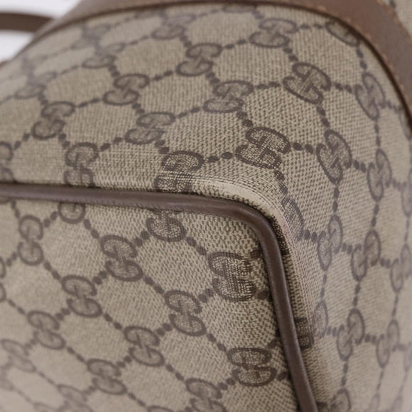 GUCCI GG Supreme Web Sherry Line Hand Bag PVC Beige Gold 69 02 007 Auth 192102