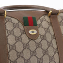 GUCCI GG Supreme Web Sherry Line Hand Bag PVC Beige Gold 69 02 007 Auth 192102-15