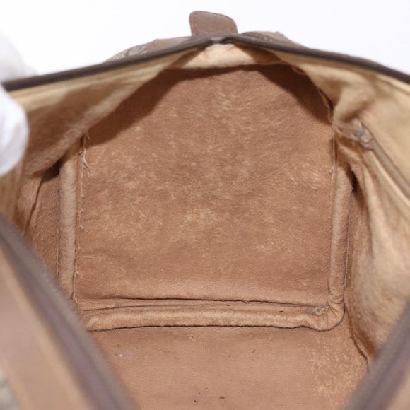 GUCCI GG Supreme Web Sherry Line Hand Bag PVC Beige Gold 69 02 007 Auth 192102