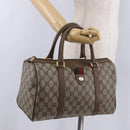 GUCCI GG Supreme Web Sherry Line Hand Bag PVC Beige Gold 69 02 007 Auth 192102-23