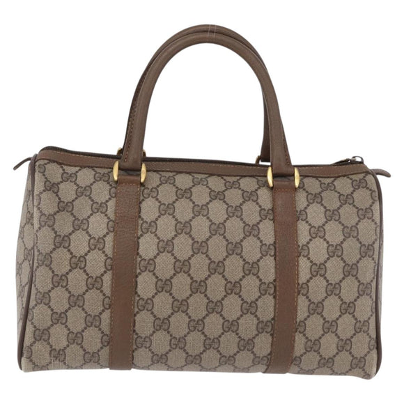 GUCCI GG Supreme Web Sherry Line Hand Bag PVC Beige Gold 69 02 007 Auth 192102