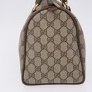 GUCCI GG Supreme Web Sherry Line Hand Bag PVC Beige Gold 69 02 007 Auth 192102-5