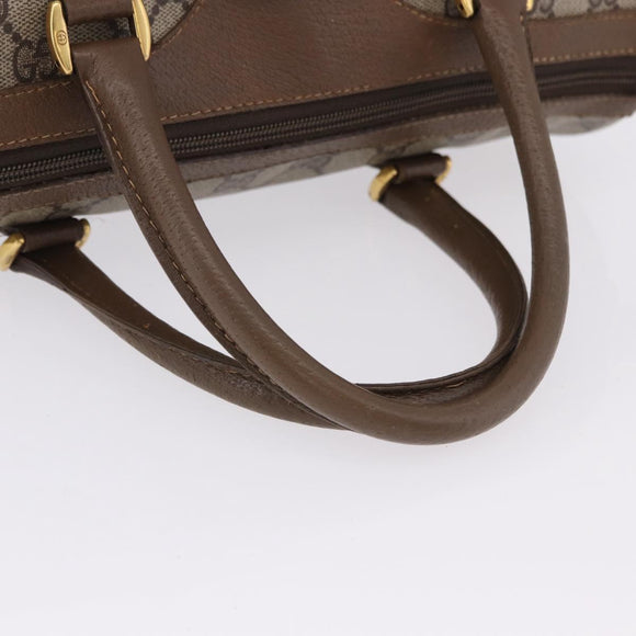 GUCCI GG Supreme Web Sherry Line Hand Bag PVC Beige Gold 69 02 007 Auth 192102