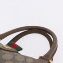 GUCCI GG Supreme Web Sherry Line Hand Bag PVC Beige Gold 69 02 007 Auth 192102-8