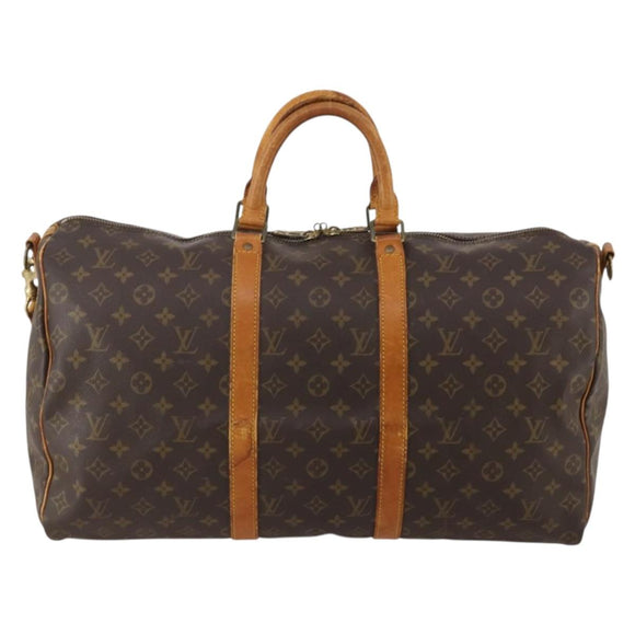 LOUIS VUITTON Monogram Keepall Bandouliere 50 Boston Bag M41416 LV Auth 192106