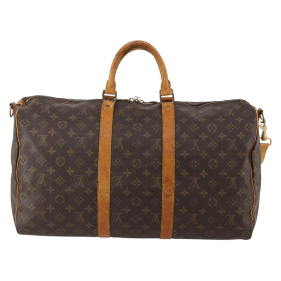 LOUIS VUITTON Monogram Keepall Bandouliere 50 Boston Bag M41416 LV Auth 192106