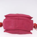 LOEWE Flamenco Shoulder Bag Leather Pink Silver Auth 192107A-5