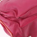 LOEWE Flamenco Shoulder Bag Leather Pink Silver Auth 192107A-17