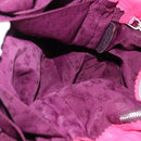 LOEWE Flamenco Shoulder Bag Leather Pink Silver Auth 192107A-24