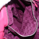 LOEWE Flamenco Shoulder Bag Leather Pink Silver Auth 192107A-27