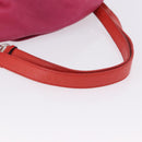 LOEWE Flamenco Shoulder Bag Leather Pink Silver Auth 192107A-7