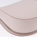 Salvatore Ferragamo Gancini Chain Shoulder Bag Leather Pink Gold Auth 192109V-16