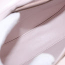 Salvatore Ferragamo Gancini Chain Shoulder Bag Leather Pink Gold Auth 192109V-10