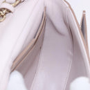 Salvatore Ferragamo Gancini Chain Shoulder Bag Leather Pink Gold Auth 192109V-19