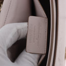 Salvatore Ferragamo Gancini Chain Shoulder Bag Leather Pink Gold Auth 192109V-12