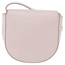 Salvatore Ferragamo Gancini Chain Shoulder Bag Leather Pink Gold Auth 192109V-2