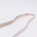 Salvatore Ferragamo Gancini Chain Shoulder Bag Leather Pink Gold Auth 192109V-14