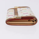 LOUIS VUITTON Multicolor Porte Monnaie Pla Coin Purse White M92657 Auth 192115A-3