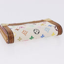 LOUIS VUITTON Multicolor Porte Monnaie Pla Coin Purse White M92657 Auth 192115A-5