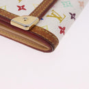 LOUIS VUITTON Multicolor Porte Monnaie Pla Coin Purse White M92657 Auth 192115A-7
