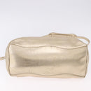 PRADA Hand Bag Leather 2way Silver Gold Auth 192120A-5