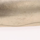PRADA Hand Bag Leather 2way Silver Gold Auth 192120A-6