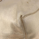 PRADA Hand Bag Leather 2way Silver Gold Auth 192120A-18