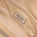 PRADA Hand Bag Leather 2way Silver Gold Auth 192120A-23