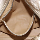 PRADA Hand Bag Leather 2way Silver Gold Auth 192120A-27