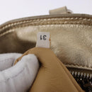 PRADA Hand Bag Leather 2way Silver Gold Auth 192120A-11
