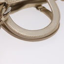 PRADA Hand Bag Leather 2way Silver Gold Auth 192120A-8