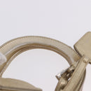 PRADA Hand Bag Leather 2way Silver Gold Auth 192120A-14