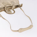PRADA Hand Bag Leather 2way Silver Gold Auth 192120A-9
