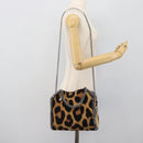 Stella MacCartney Chain Farabella Mini Bag Velor 2way Brown 371223 Auth 192123V-23