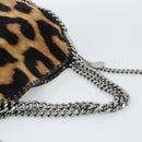Stella MacCartney Chain Farabella Mini Bag Velor 2way Brown 371223 Auth 192123V-7