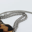 Stella MacCartney Chain Farabella Mini Bag Velor 2way Brown 371223 Auth 192123V-8