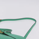 GUCCI Hand Bag Leather 2way Green Gold 319795 Auth 192124V-11