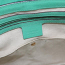 GUCCI Hand Bag Leather 2way Green Gold 319795 Auth 192124V-18