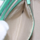 GUCCI Hand Bag Leather 2way Green Gold 319795 Auth 192124V-23
